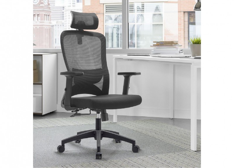 OFFICE CHAIR SAMMY - H (2 IN 1) HIGH BACK MESH BL